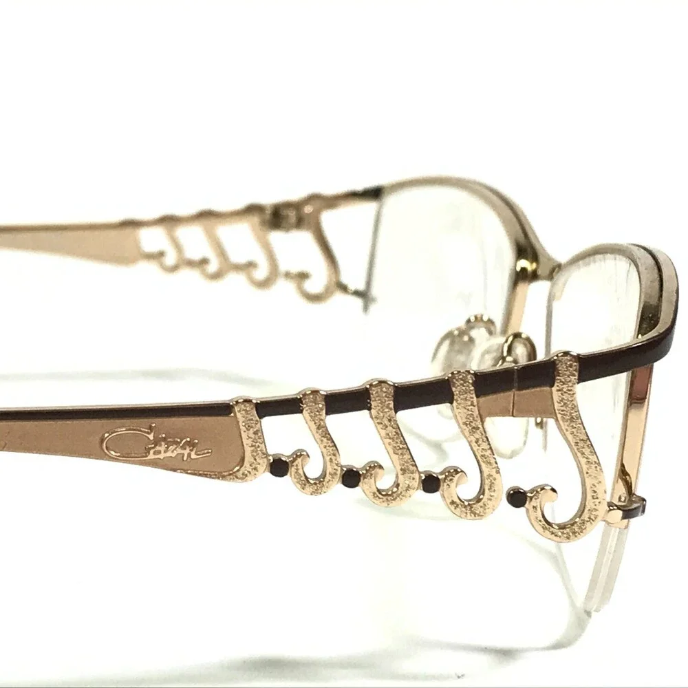 Cazal Eyeglasses Frames MOD.1044 COL.003 Brown Gold Rectangular 54-16-135